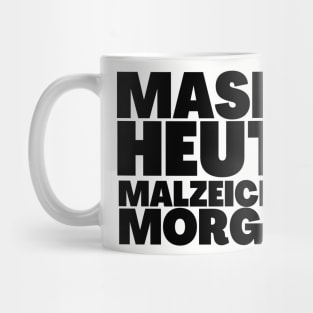 Revelation 13-17 Mask Today Mark Tomorrow German Mug